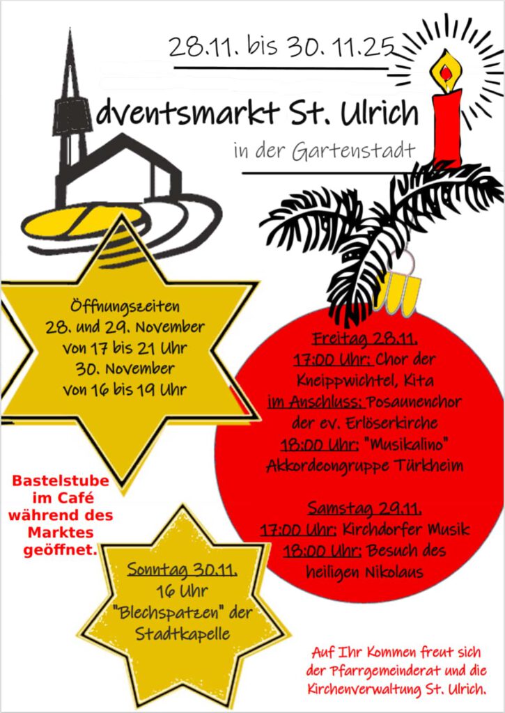 Adventsmarkt am 1. Adventswochenende: Gartenstadt