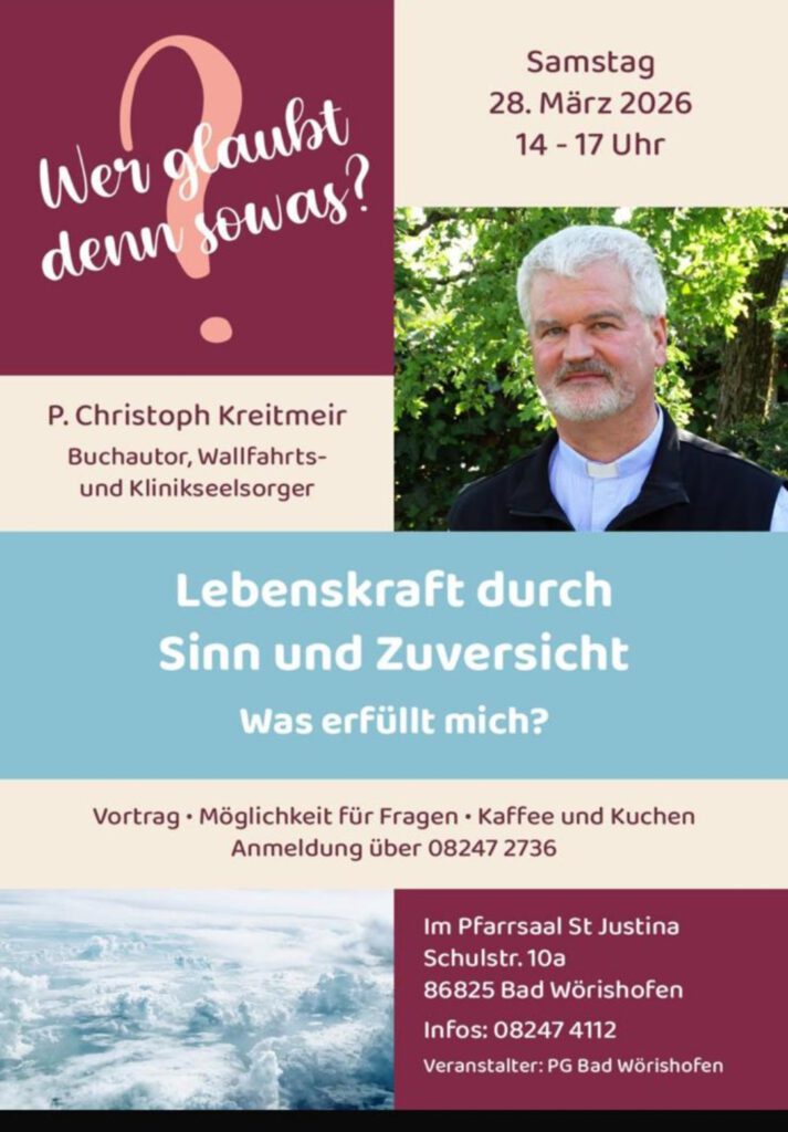 Lebenskraft durch Sinn und Zuversicht 28.3. Pfarrsaal