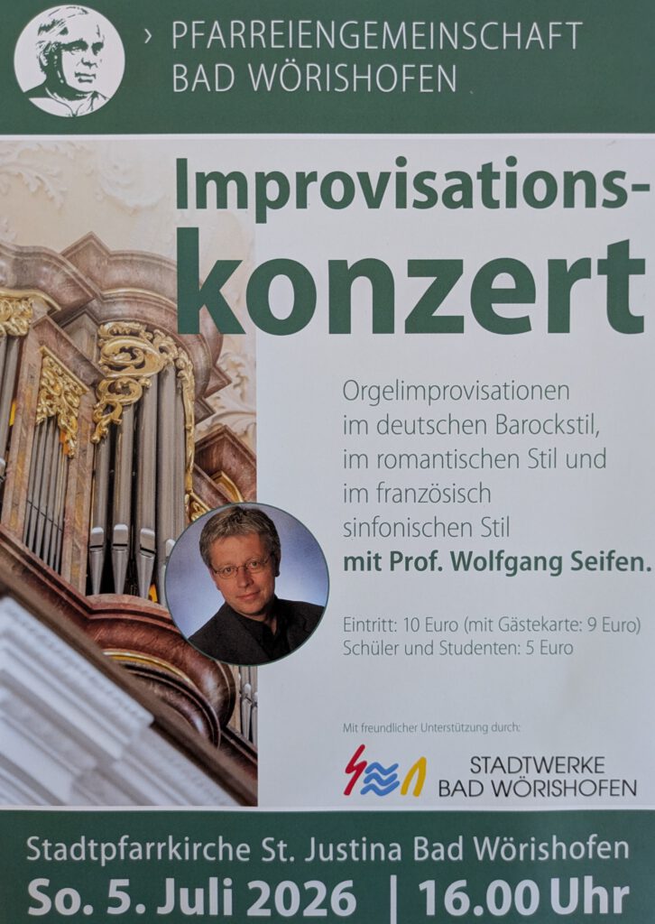 Orgelkonzert 5. Juli St. Justina