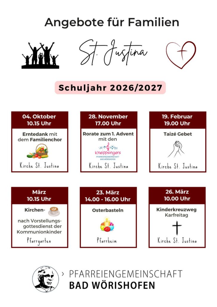 Familiengottesdienste St. Justina
