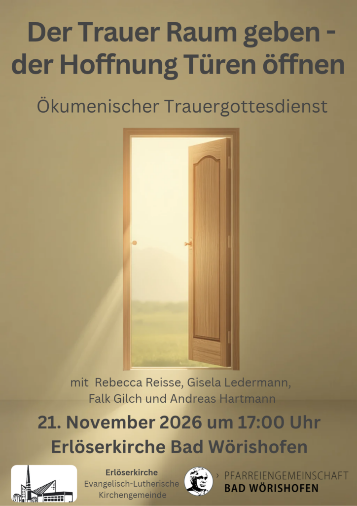 Ökumenischer Gottesdienst für Trauernde 21.11. Erlöserkirche